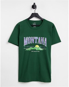 Свободная футболка с принтом Montana Daisy street