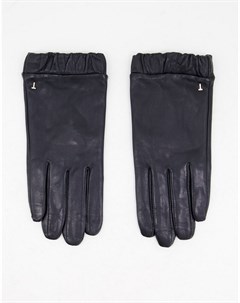 Черные кожаные перчатки Emilli Ted baker london