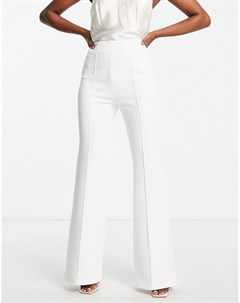 Белые классические брюки клеш Bridal Aqaq