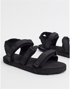 Черные сандалии с ремешками Asos design