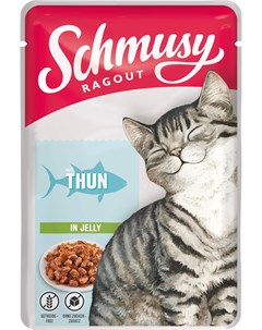 Паучи Ragout Thun in Jelly с тунцом кусочки в желе для кошек 100 г Тунец Schmusy