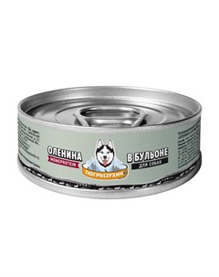 Monoprotein Корм влажный консервы для собак оленина в бульоне 100 гр Погрызухин