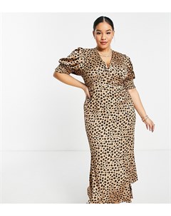 Платье макси на пуговицах с леопардовым принтом Lindos Never fully dressed plus