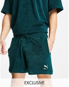 Зеленые махровые шорты эксклюзивно для ASOS Puma