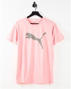 Персиковая футболка с принтом пумы Puma
