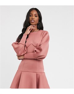 Платье мини с открытой спиной и длинными рукавами ASOS DESIGN Tall Asos tall