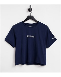 Темно синяя укороченная футболка с базовым логотипом CSC эксклюзивно для ASOS Columbia