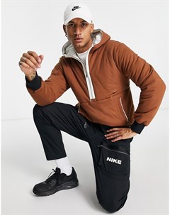 Коричневая утепленная куртка на молнии 1 2 Premium Nike