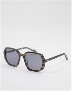 Женские квадратные солнцезащитные очки в серой оправе с мраморным дизайном Cut Twenty Nine Spitfire