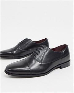 Черные кожаные туфли с круглым носком Walk london