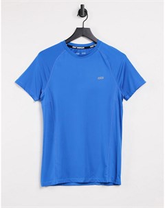 Синяя спортивная облегающая футболка из быстросохнущей ткани Asos 4505