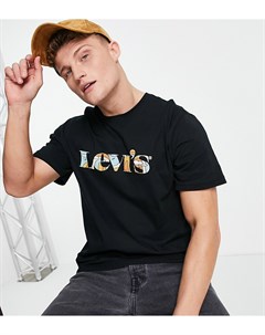 Свободная футболка черного цвета с логотипом на груди эксклюзивно для ASOS Levi's®
