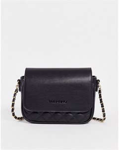 Черная стеганая сумка через плечо с ремешком цепочкой Valentino bags