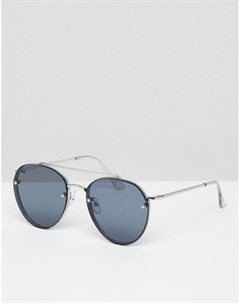 Круглые солнцезащитные очки с черными стеклами омбре 7x Svnx