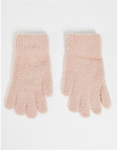 Розовые суперпушистые перчатки Accessorize