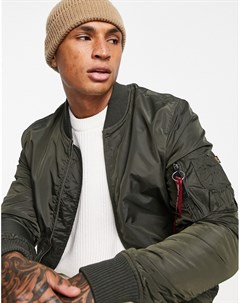 Бомбер узкого кроя зеленого цвета MA 1 TT Alpha industries