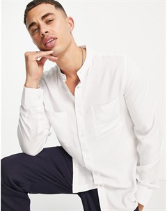 Белая рубашка с воротником на пуговицах Burton Burton menswear