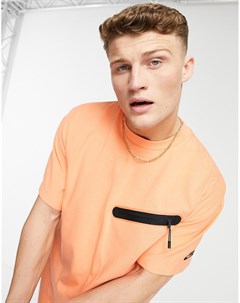 Флисовая футболка пыльно оранжевого цвета Tech Fleece Nike