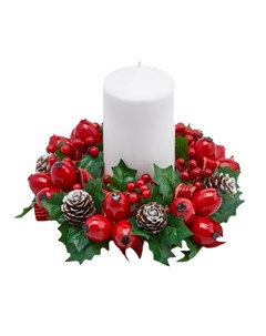 Декоративное кольцо для свечи ягоды шишки 21 см Edg