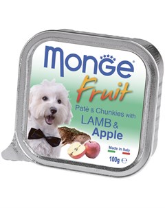 Консервы Dog Fruit для собак 100 г 100 г Ягненок с яблоком Monge