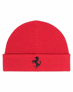 Двусторонняя шапка с вышитым логотипом Ferrari