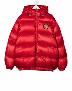 Пуховик Teddy Bear с капюшоном Moschino kids