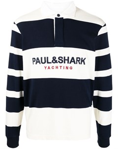 Полосатая рубашка поло с логотипом Paul & shark