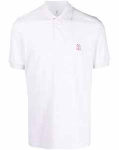 Рубашка поло с логотипом Brunello cucinelli