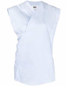 Рубашка асимметричного кроя без рукавов Mm6 maison margiela