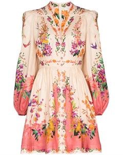 Платье мини Tropicana с цветочным принтом Zimmermann