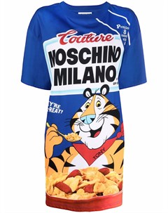 Платье футболка с логотипом Moschino