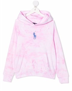 Худи с вышитым логотипом и принто тай дай Ralph lauren kids