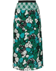 Шелковая юбка с цветочным принтом Paul smith