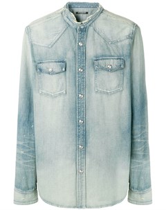 Состаренная джинсовая рубашка Balmain