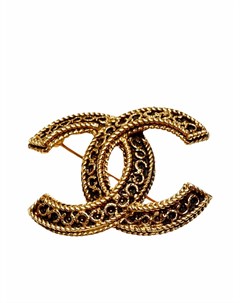 Брошь с логотипом CC Chanel pre-owned