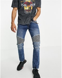 Зауженные джинсы в байкерском стиле Rocco True religion