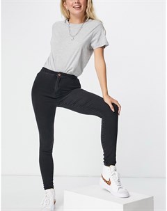 Черные зауженные джинсы в стиле диско New look