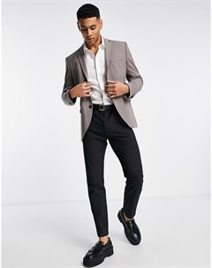 Облегающий фактурный пиджак песочного цвета Premium Jack & jones