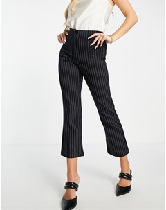 Расклешенные брюки в тонкую полоску с завышенной талией Vero moda