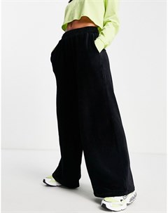 Черные брюки из бархата с широкими штанинами в рубчик от комплекта Bolongaro trevor