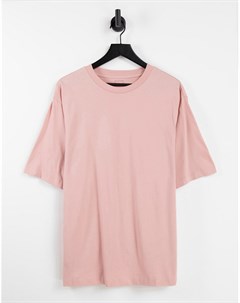 Розовая футболка в стиле oversized River island