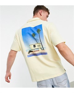 Трикотажная рубашка с рисунком на тему отпуска Inspired Reclaimed vintage