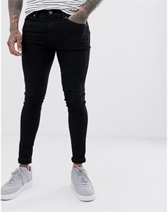 Черные джинсы супероблегающего кроя Topman