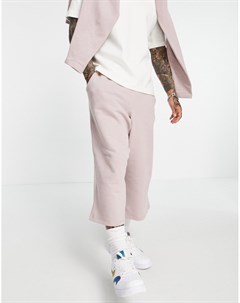 Укороченные джоггеры от комплекта в стиле oversized с широкими штанинами розового цвета Asos design