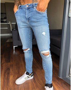 Синие рваные джинсы в винтажном стиле Asos design