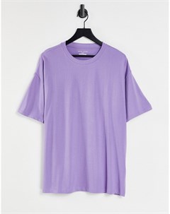 Фиолетовая oversized футболка из органического хлопка New look