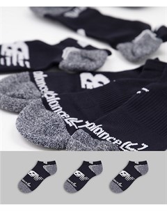 Набор из 3 пар черных носков невидимок в стиле унисекс Running New balance
