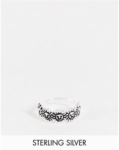 Кольцо из стерлингового серебра с дизайном с солнцем Asos design