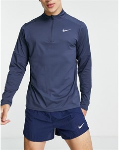 Темно синий свитшот с короткой молнией Element Nike running