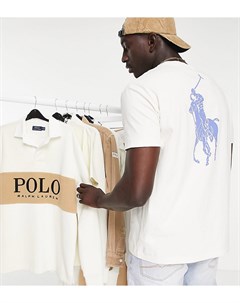 Эксклюзивная кремовая футболка с логотипом игрока в поло на спине x ASOS Polo ralph lauren